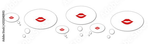 Gedankenblasen - Lippen