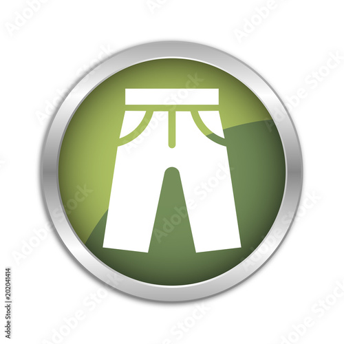 Button Set - dunkelgrün mit silbernem Ring - kurze Hose