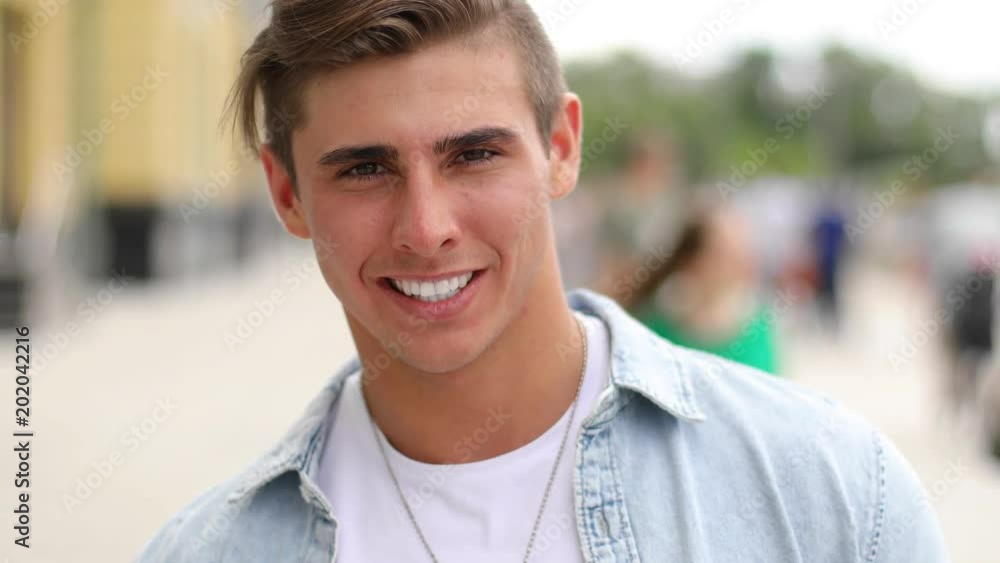 Portrait of happy smiling cute caucasian man Portrait of happy smiling cute caucasian man
