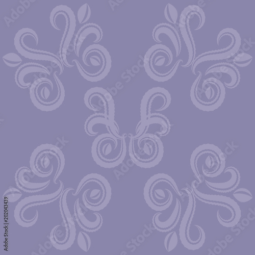 Vector design of a hand drawn pattern on a violet background