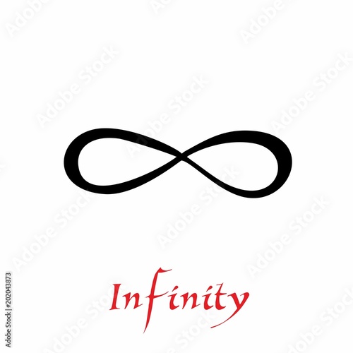 Sacred sign. The sign of infinity. Spiritual energy. Alternative medicine. Esoteric. Vector.