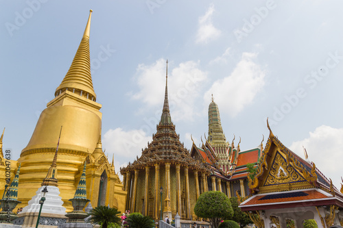 Wat Phra Kaew ,Temple of the Emerald Buddha ,full official name Wat Phra Si Rattana Satsadaram in Bangkok ,Thailand © piyaphunjun