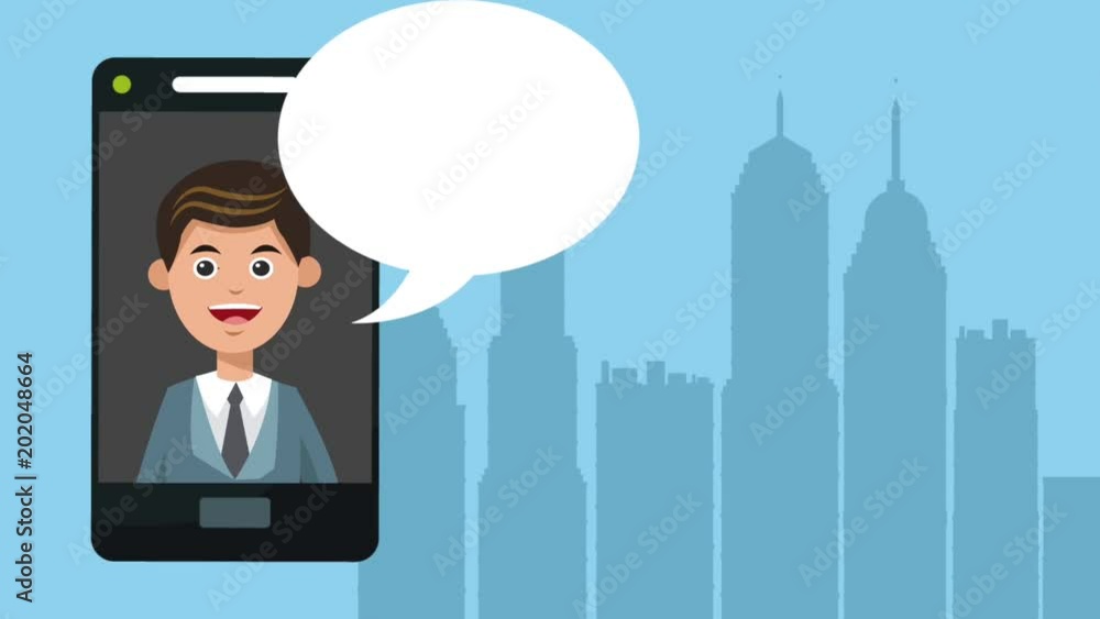 Woman talking on smartphone at city High definition coloful animation scenes Woman talking on smartphone at city High definition coloful animation scenes