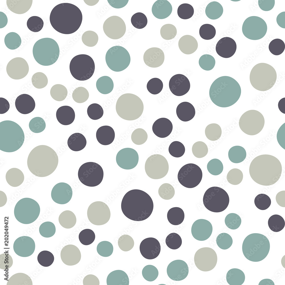Abstract polka dot vector seamless background
