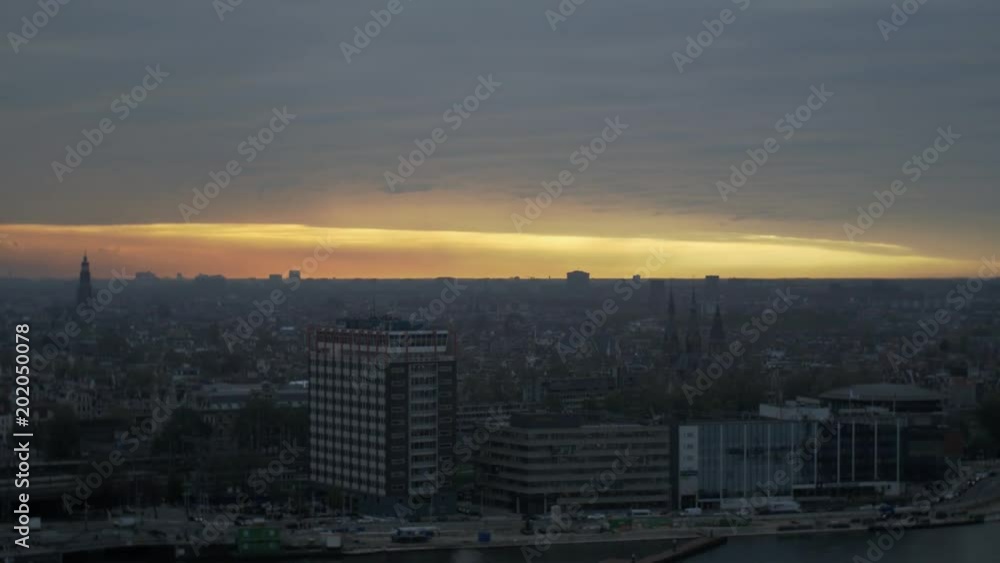Amsterdam Jordaan skyline medium-close 4K Amsterdam Jordaan skyline medium-close 4K