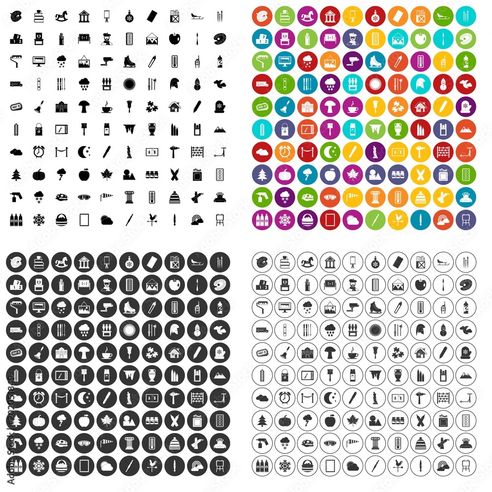 100 drawing icons set vector in 4 variant for any web design isolated on white 100 drawing icons set vector in 4 variant for any web design isolated on white