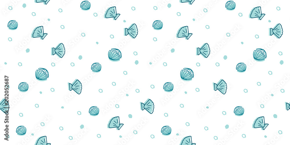 Hand drawn Doodle Sea nautical seamless pattern with fish and shells on grunge brush texture. Underwater illustration. Seafood background. Hand drawn Doodle Sea nautical seamless pattern with fish and shells on grunge brush texture. Underwater illustration. Seafood background.
