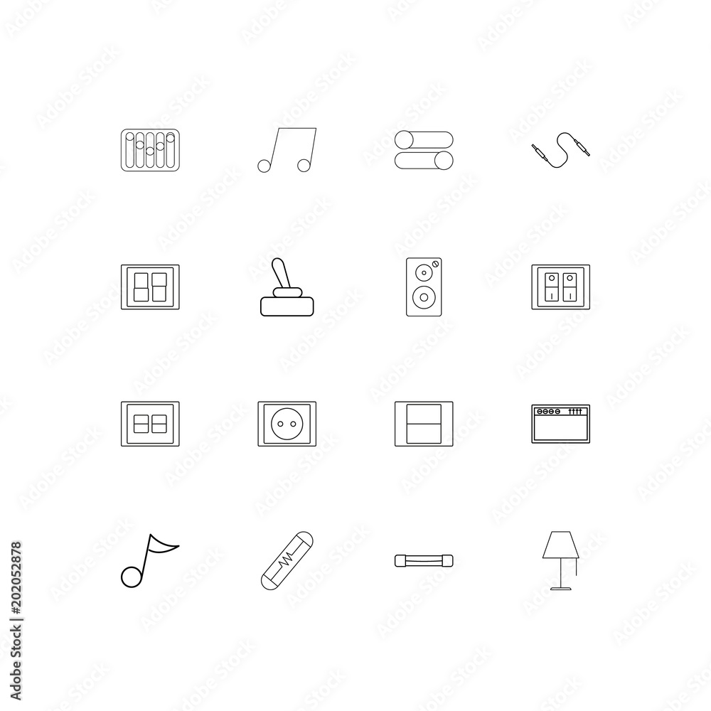 Electrical simple linear icons set. Outlined vector icons Electrical simple linear icons set. Outlined vector icons