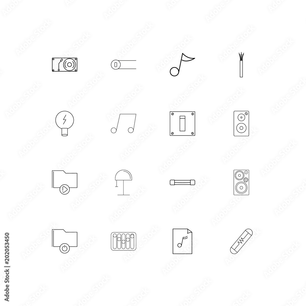 Electrical simple linear icons set. Outlined vector icons Electrical simple linear icons set. Outlined vector icons