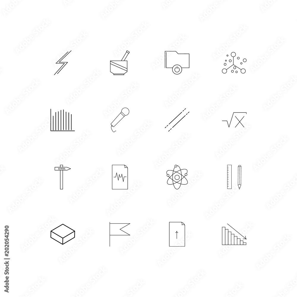 Education And Science simple linear icons set. Outlined vector icons Education And Science simple linear icons set. Outlined vector icons