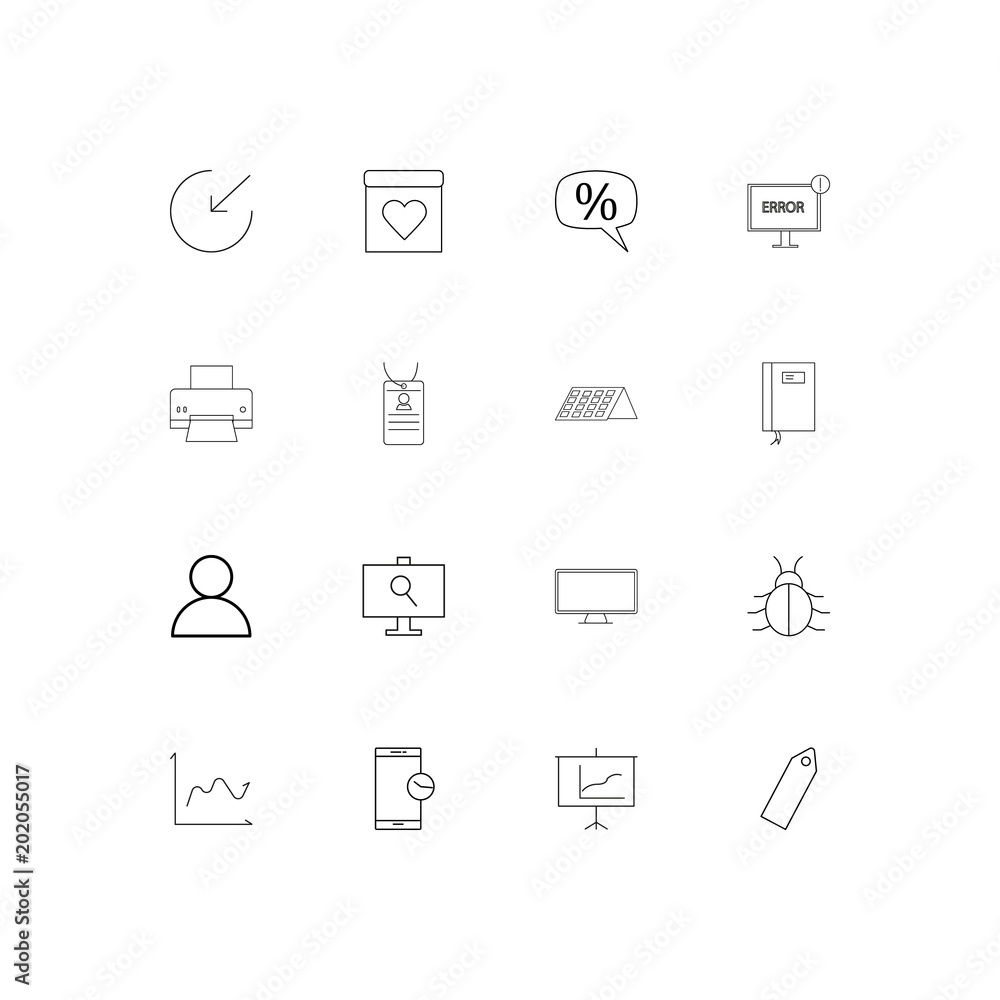 Business simple linear icons set. Outlined vector icons Business simple linear icons set. Outlined vector icons