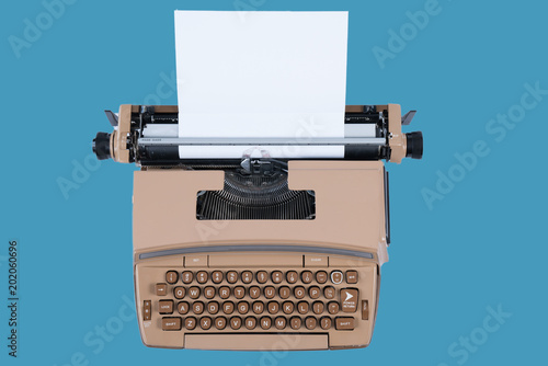 Old Vintage Typewriter with Paper