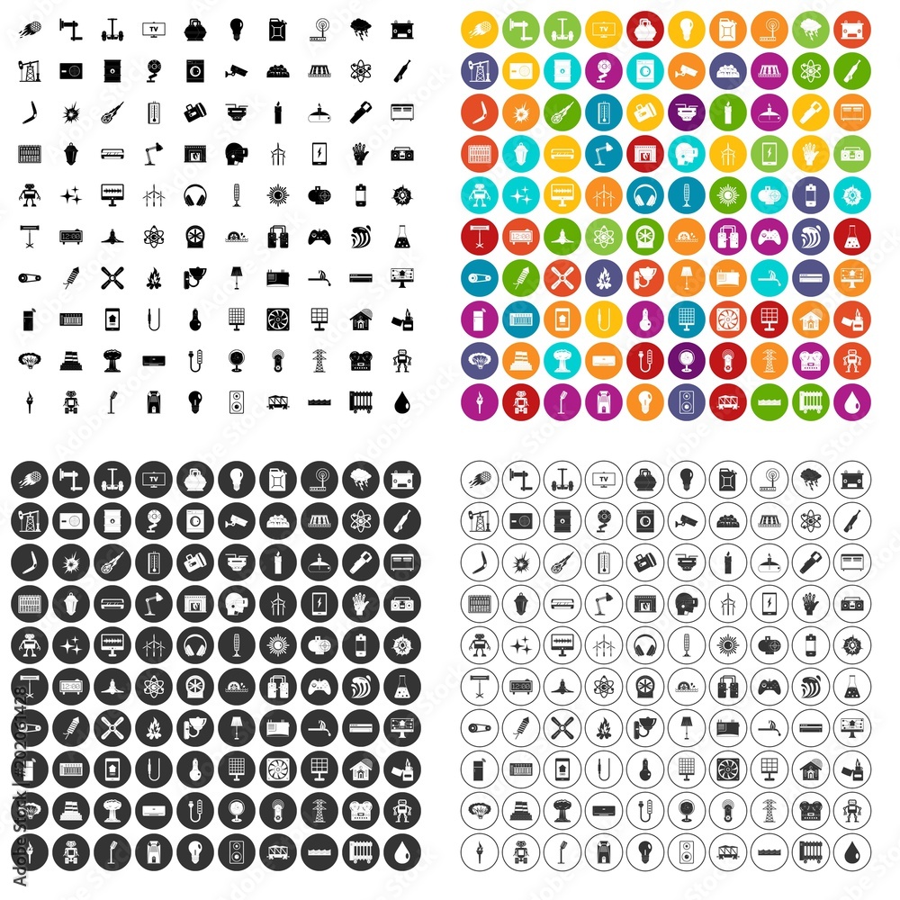 100 energy icons set vector in 4 variant for any web design isolated on white 100 energy icons set vector in 4 variant for any web design isolated on white