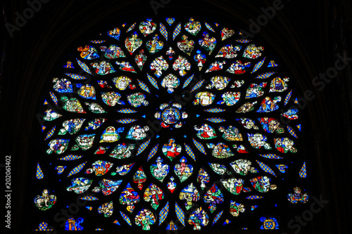 Windows of the Sainte Chapelle in Paris