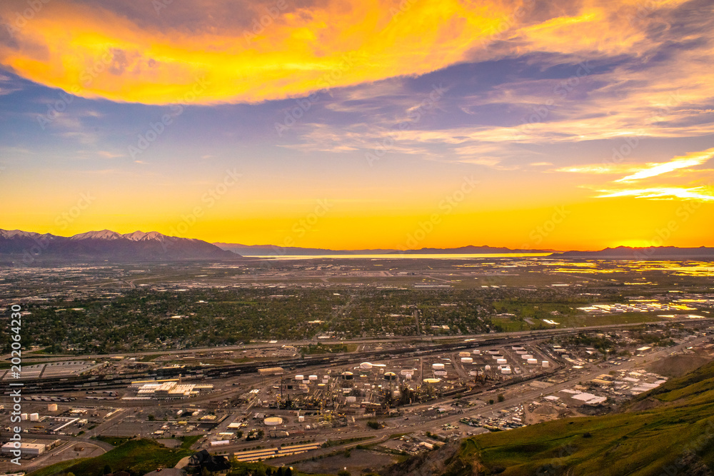 Beautiful Sunset in Salt Lake City, Utah