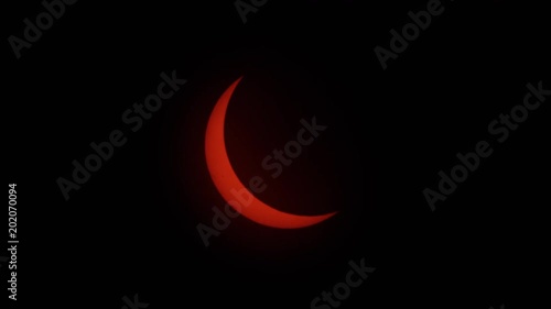 Timelapse of the Great Eclipse of 2017 as it nears totality