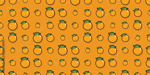cartoon oranges pattern repeat