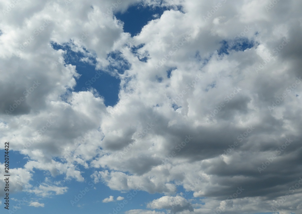 Beautiful cloudscape in blue sky, natural clouds background Beautiful cloudscape in blue sky, natural clouds background