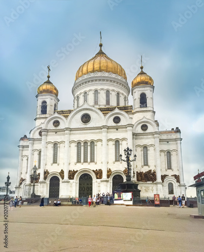 Diveevo, Russia - circa May, 2016: Cathedral of the Transfiguration (Transfiguration Cathedral) at Holy Trinity Seraphim-Diveevo monastery Diveevo Village of Nizhny Novgorod Region, Russia