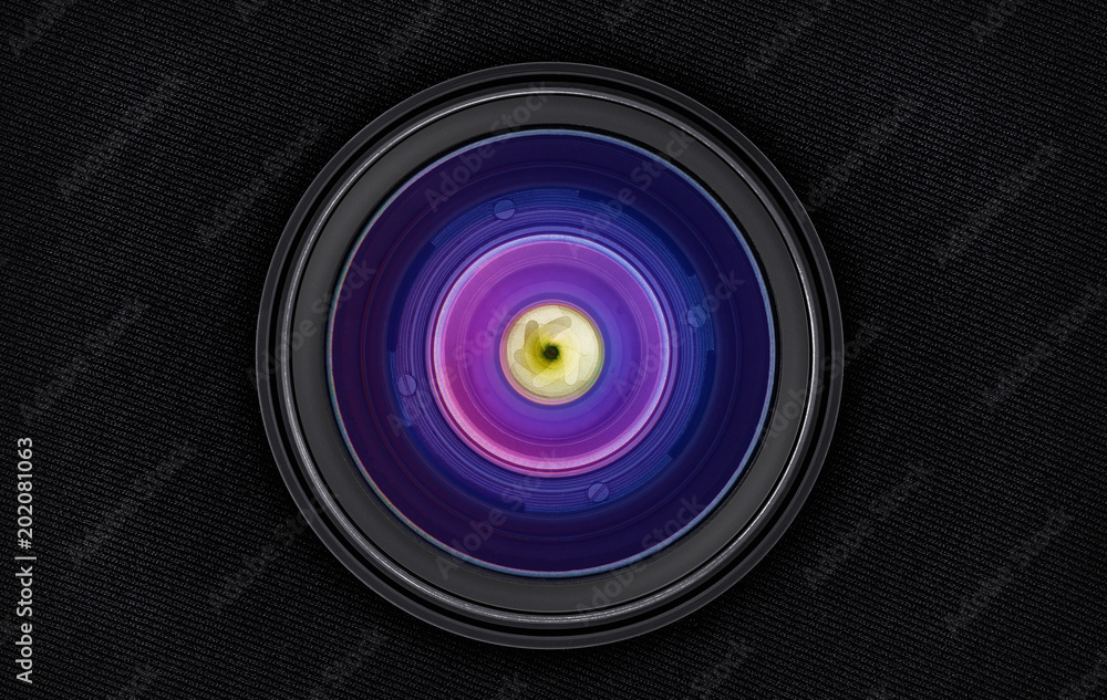 Camera front lens photography with aperture Camera front lens photography with aperture