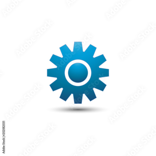 Colorful gear logo icon template