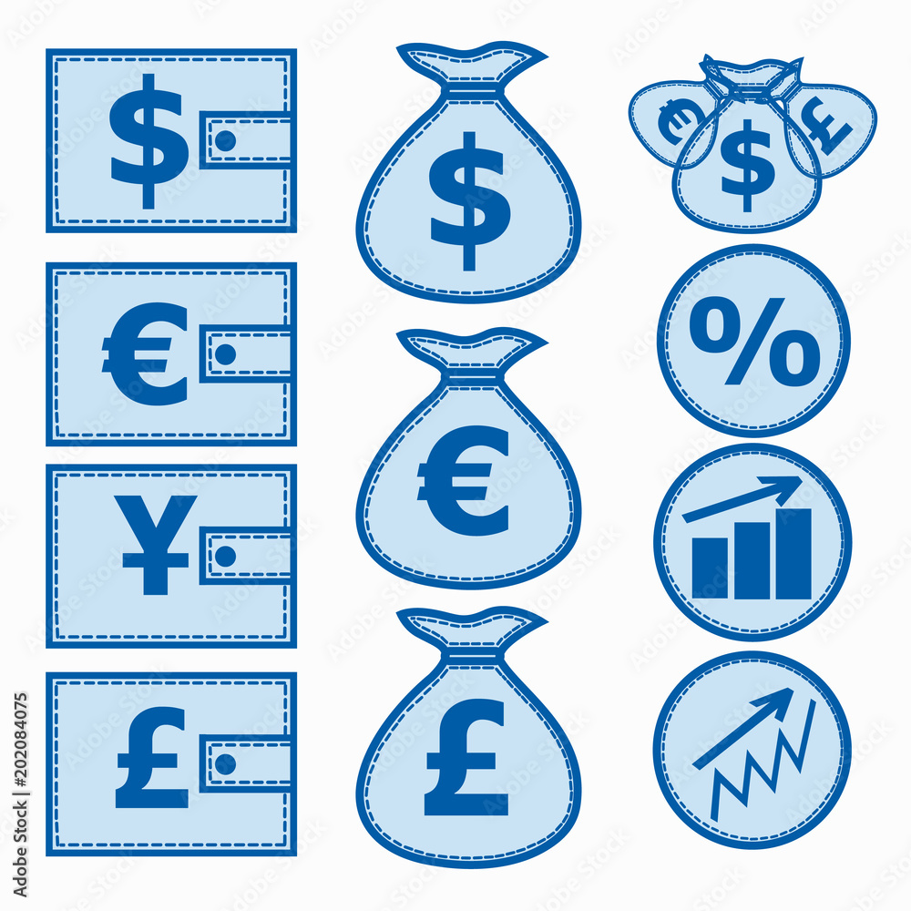 Financial Symbols. Illustration. Financial Symbols. Illustration.