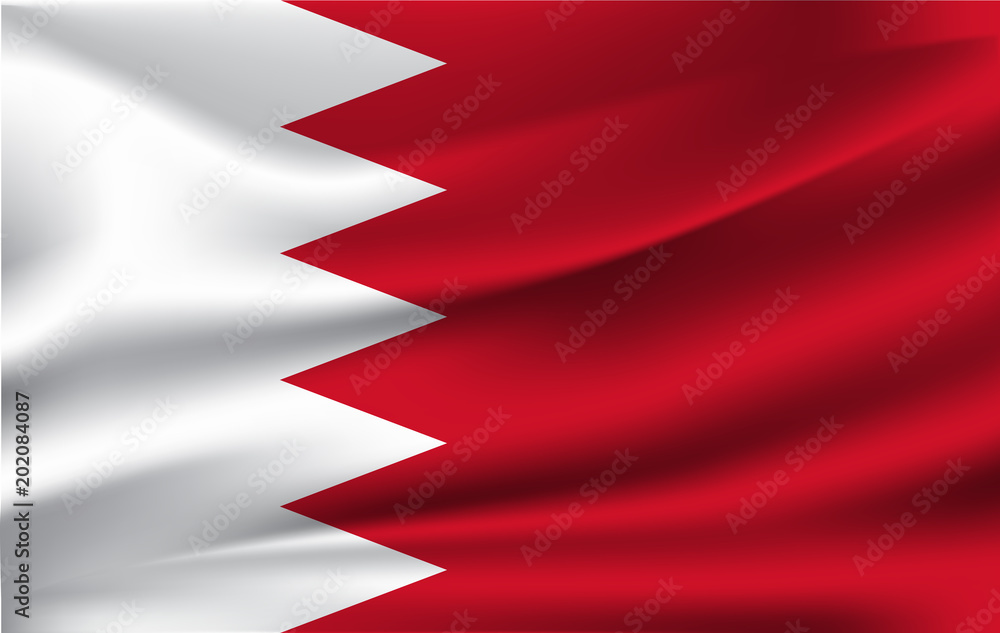 Bahrain Flag vector illustration. Bahrain Flag. National Flag of Bahrain. 10 eps