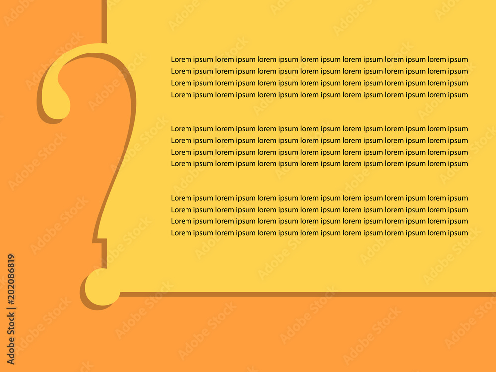 FAQ / Question sign on orange background. Vector illustration. FAQ / Question sign on orange background. Vector illustration.