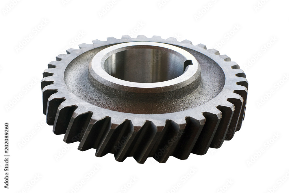 Metal gear gearbox isolated on a white background. Metal gear gearbox isolated on a white background.
