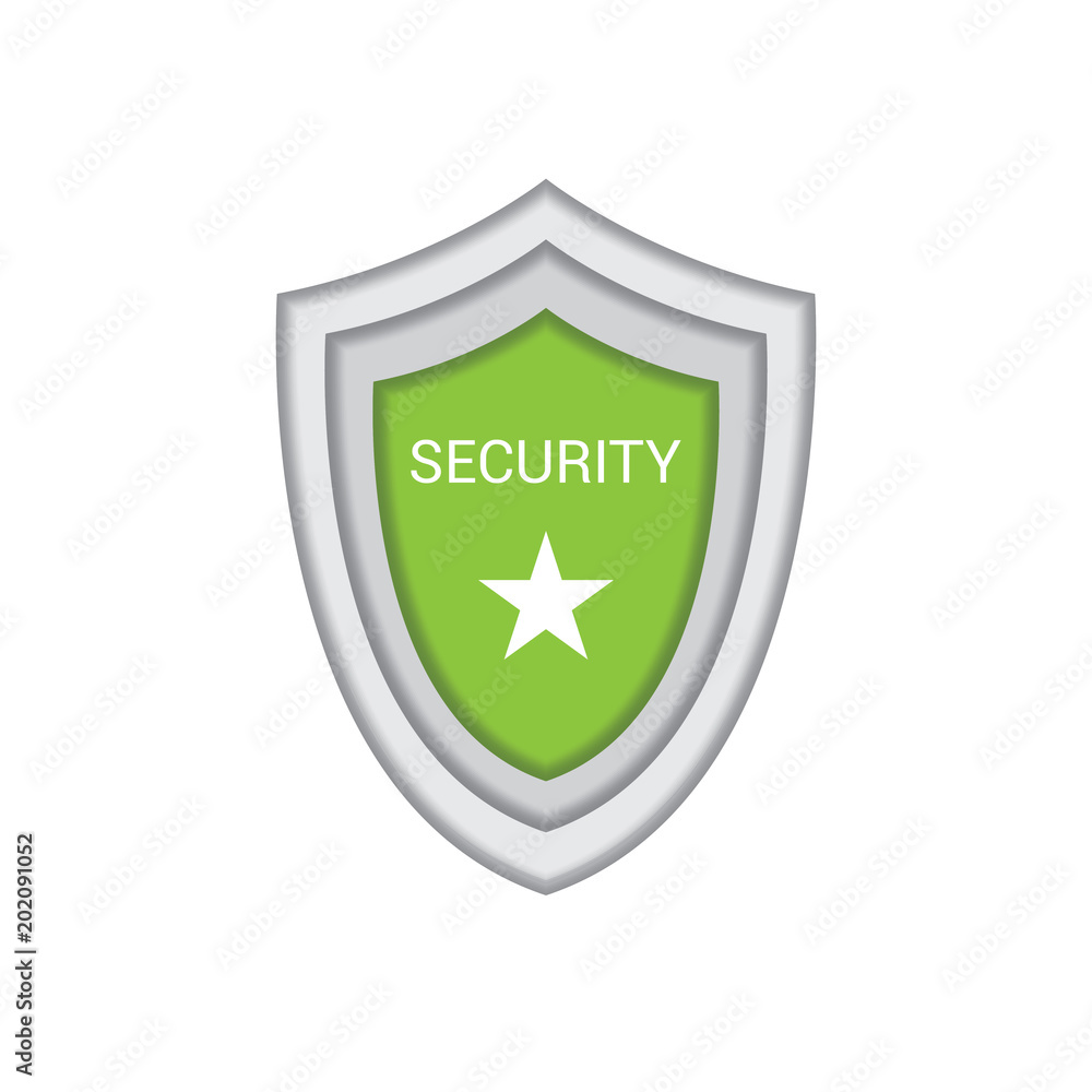 Paper cut security shield symbol. Trendy craft style for securty concept with copy space. Vector illusration and isolated on white background. Paper cut security shield symbol. Trendy craft style for securty concept with copy space. Vector illusration and isolated on white background.