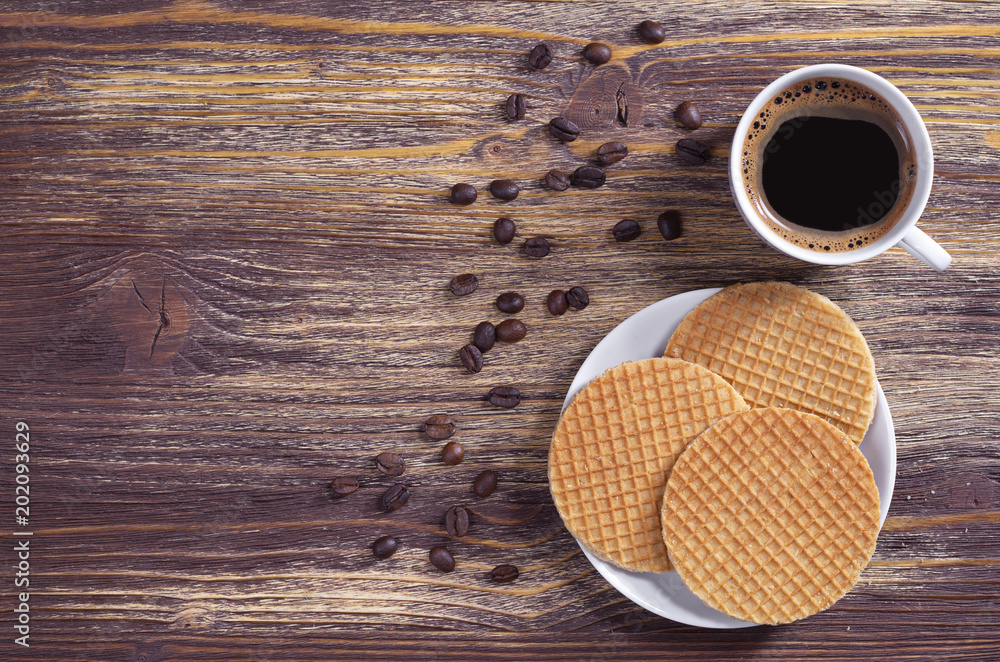 Wafers and coffee Wafers and coffee