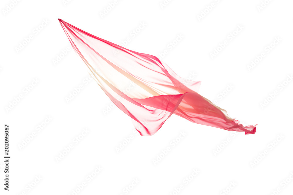 Obraz premium flying fabric separated on white background.