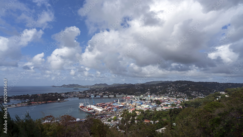 Capital of Saint Lucia, Castries Castries is the capital town as well as main center of commercial and administrative activities. It is also where cruise vessels dock. Capital of Saint Lucia, Castries Castries is the capital town as well as main center of commercial and administrative activities. It is also where cruise vessels dock.