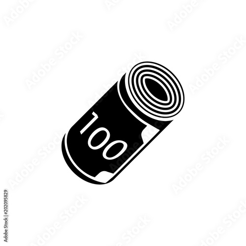 roll of money icon. Element of prostitution illustration. Premium quality graphic design icon. Signs and symbols collection icon for websites, web design, mobile app