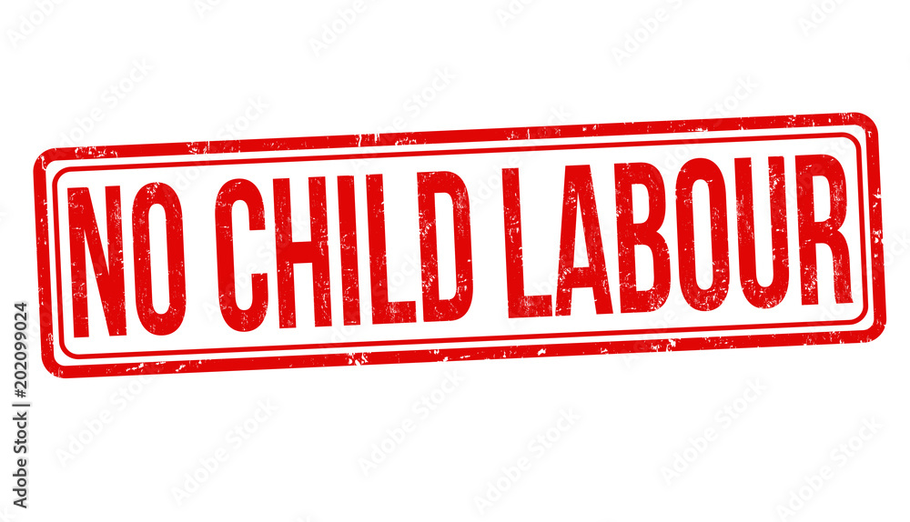No child labour grunge rubber stamp