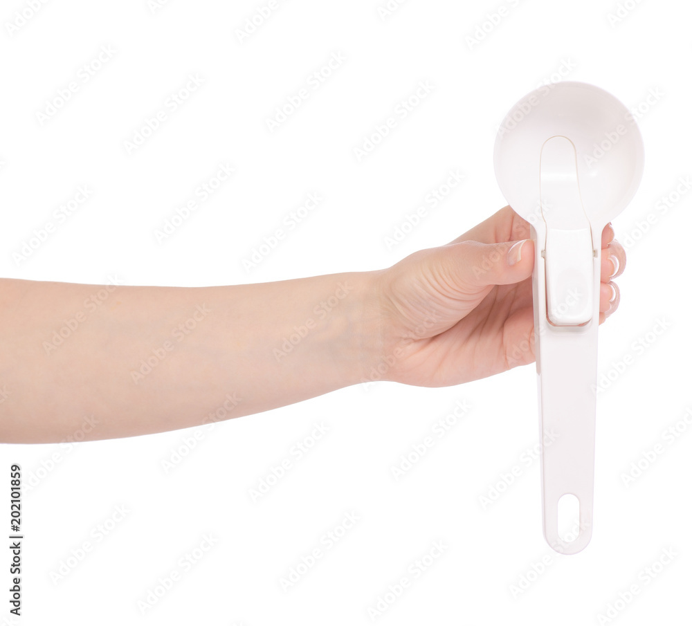 Spoon for ice cream in hand Spoon for ice cream in hand