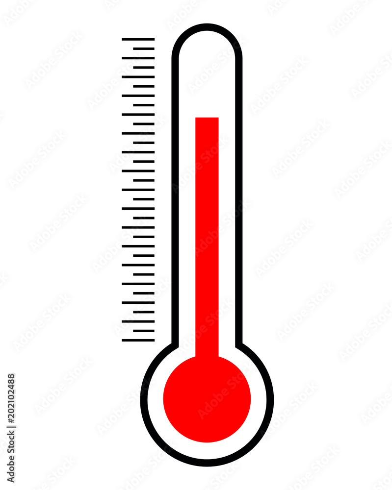 Thermometer Warm Stock Vector | Adobe Stock
