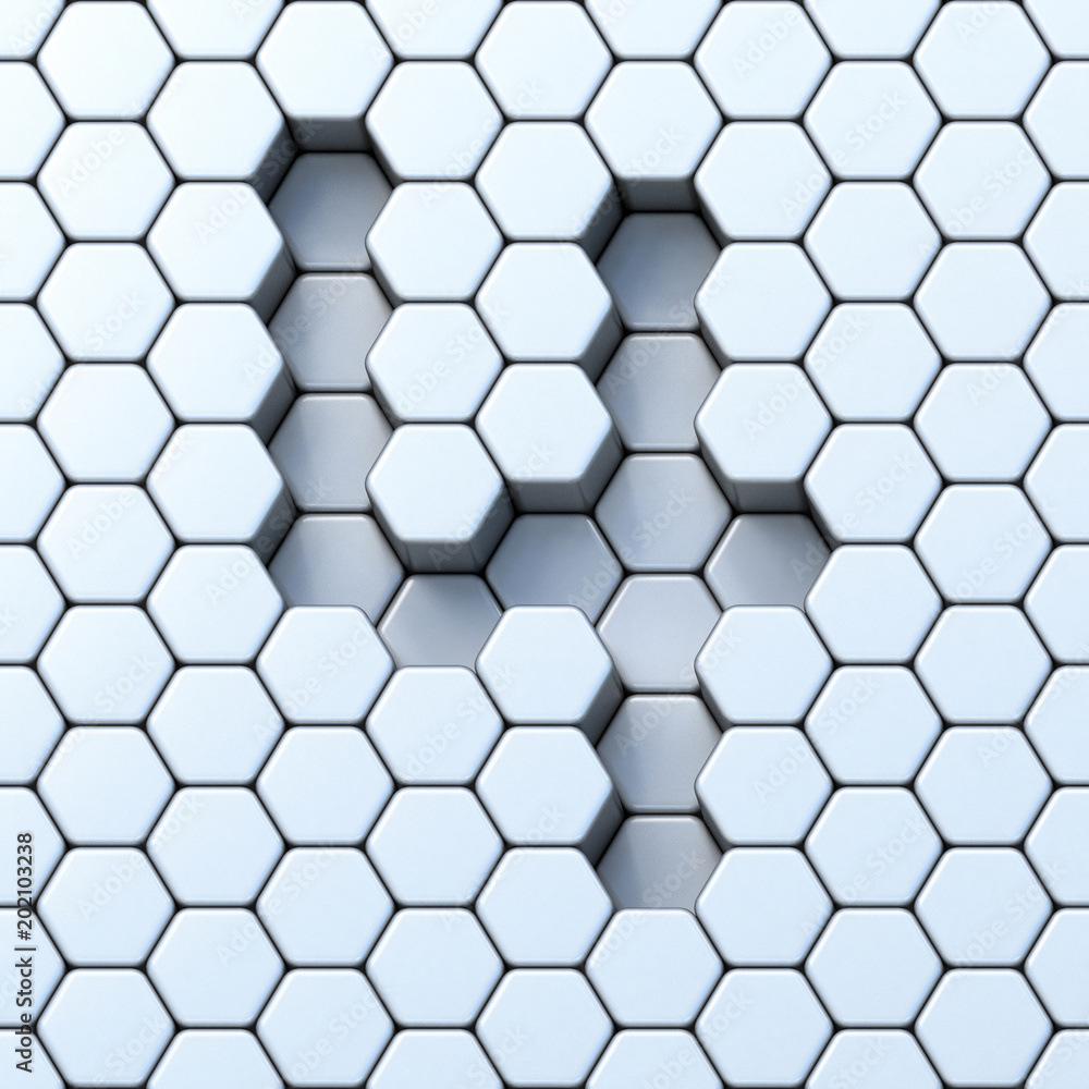 Hexagonal grid number FOUR 4 3D Hexagonal grid number FOUR 4 3D
