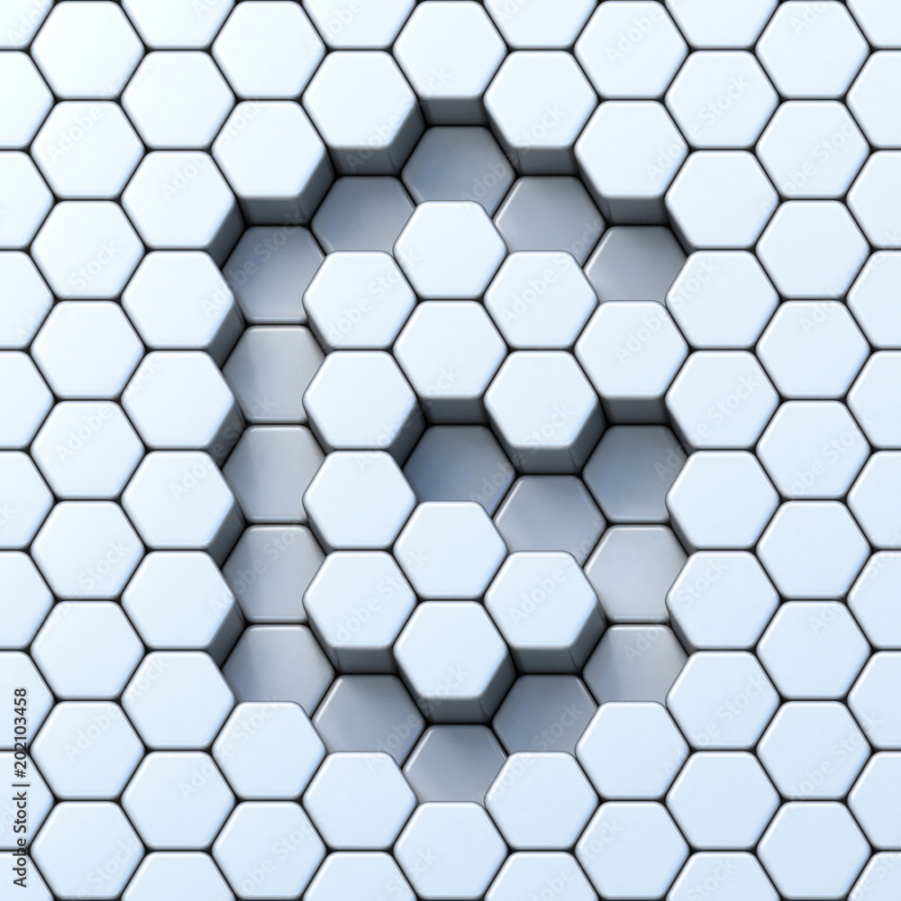 Hexagonal grid letter G 3D Hexagonal grid letter G 3D