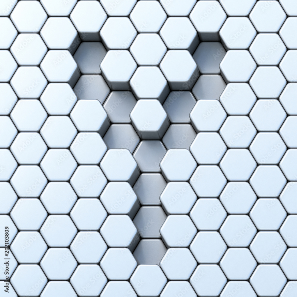 Hexagonal grid letter Y 3D Hexagonal grid letter Y 3D