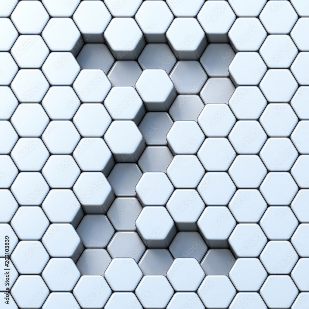 Hexagonal grid letter Z 3D Hexagonal grid letter Z 3D