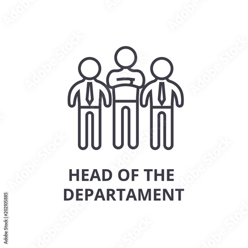 head of the departament thin line icon, sign, symbol, illustation, linear concept vector 