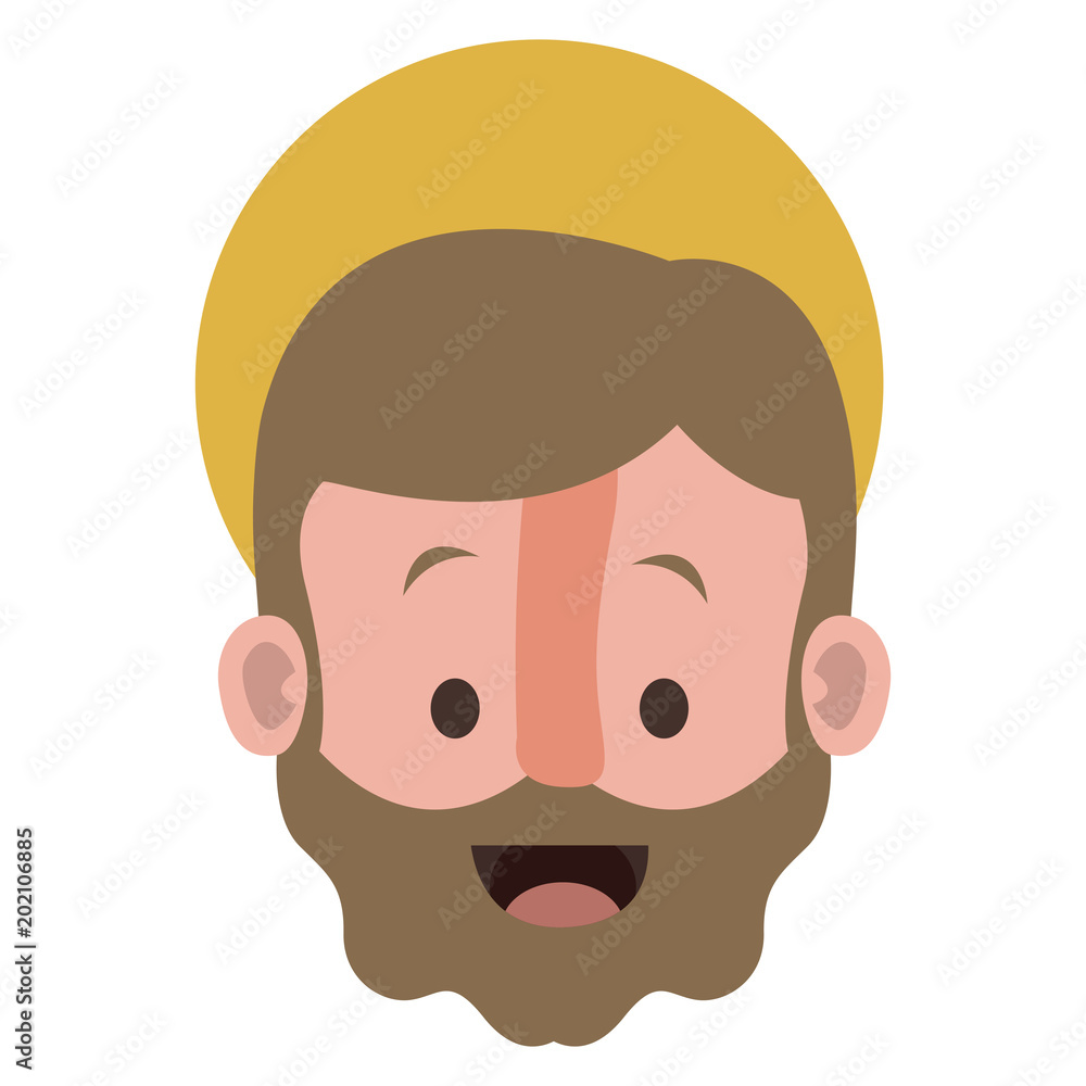 apostle of Jesus head with halo character vector illustration design