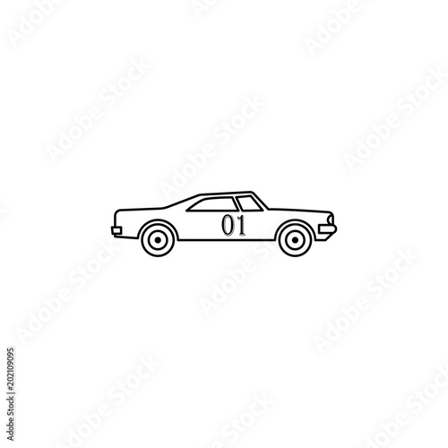 drug racing car illustration. Element of extreme races for mobile concept and web apps. Thin line drug racing car illustration can be used for web and mobile. Premium icon © gunayaliyeva