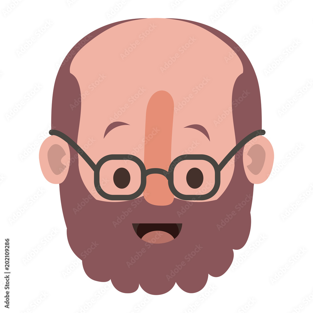 old man with glasses and beard head vector illustration design old man with glasses and beard head vector illustration design