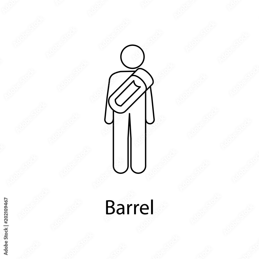 man with barrel illustration. Element of a person carries for mobile concept and web apps. Thin line man with barrel illustration can be used for web and mobile. Premium icon man with barrel illustration. Element of a person carries for mobile concept and web apps. Thin line man with barrel illustration can be used for web and mobile. Premium icon