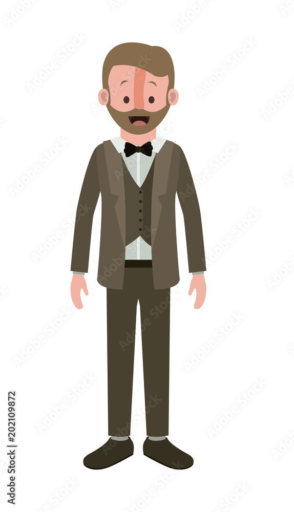 elegant old man with beard vector illustration design elegant old man with beard vector illustration design