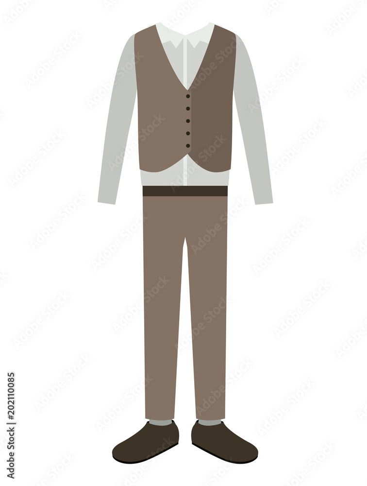 elegant clothes of old man with waistcoat vector illustration design elegant clothes of old man with waistcoat vector illustration design