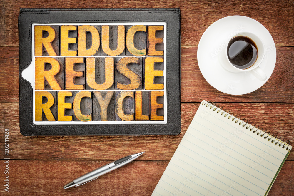 Photography Poster reduce, reuse and recycle - resource conservation ...