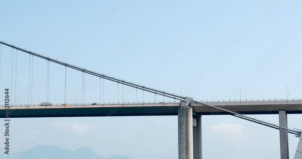 Tsing ma bridge with clear blue sky Tsing ma bridge with clear blue sky
